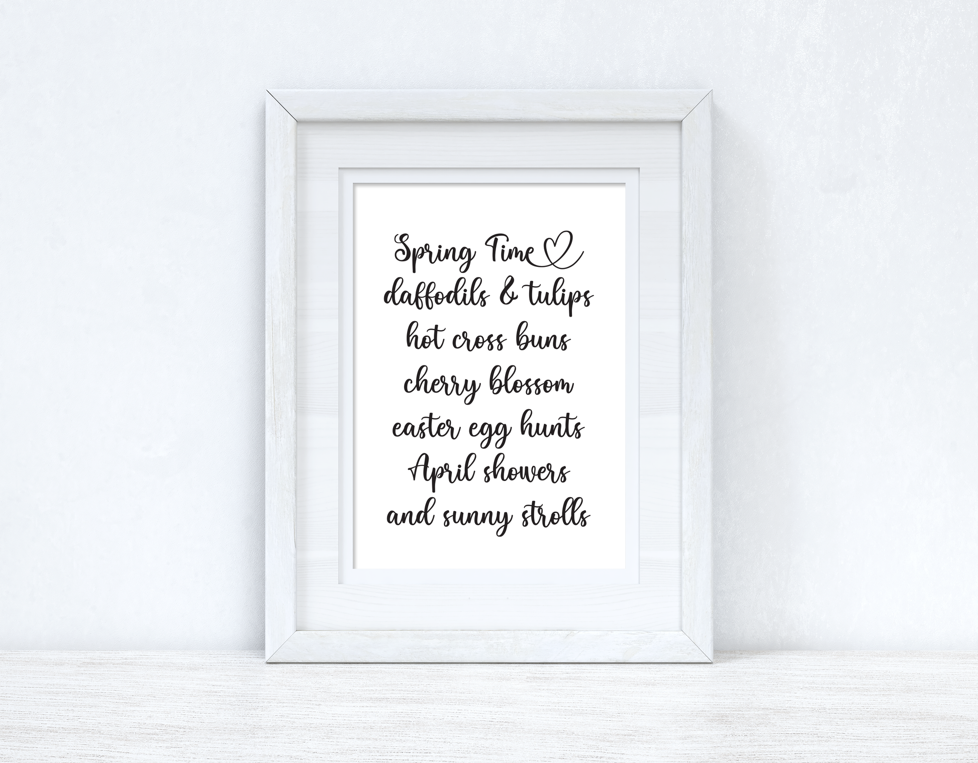 Spring Time List Spring Seasonal Wall Home Decor Print-1