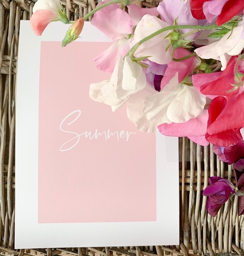 Summer Nude Pink Summer Seasonal Wall Home Decor Print-2